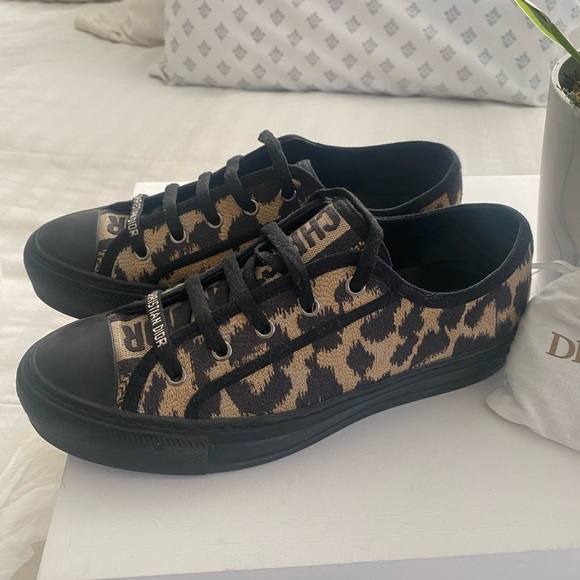 AUTHENTIC!!!! Christian Dior leopard sneakers ! Great condition!!! - Picture 5 of 15